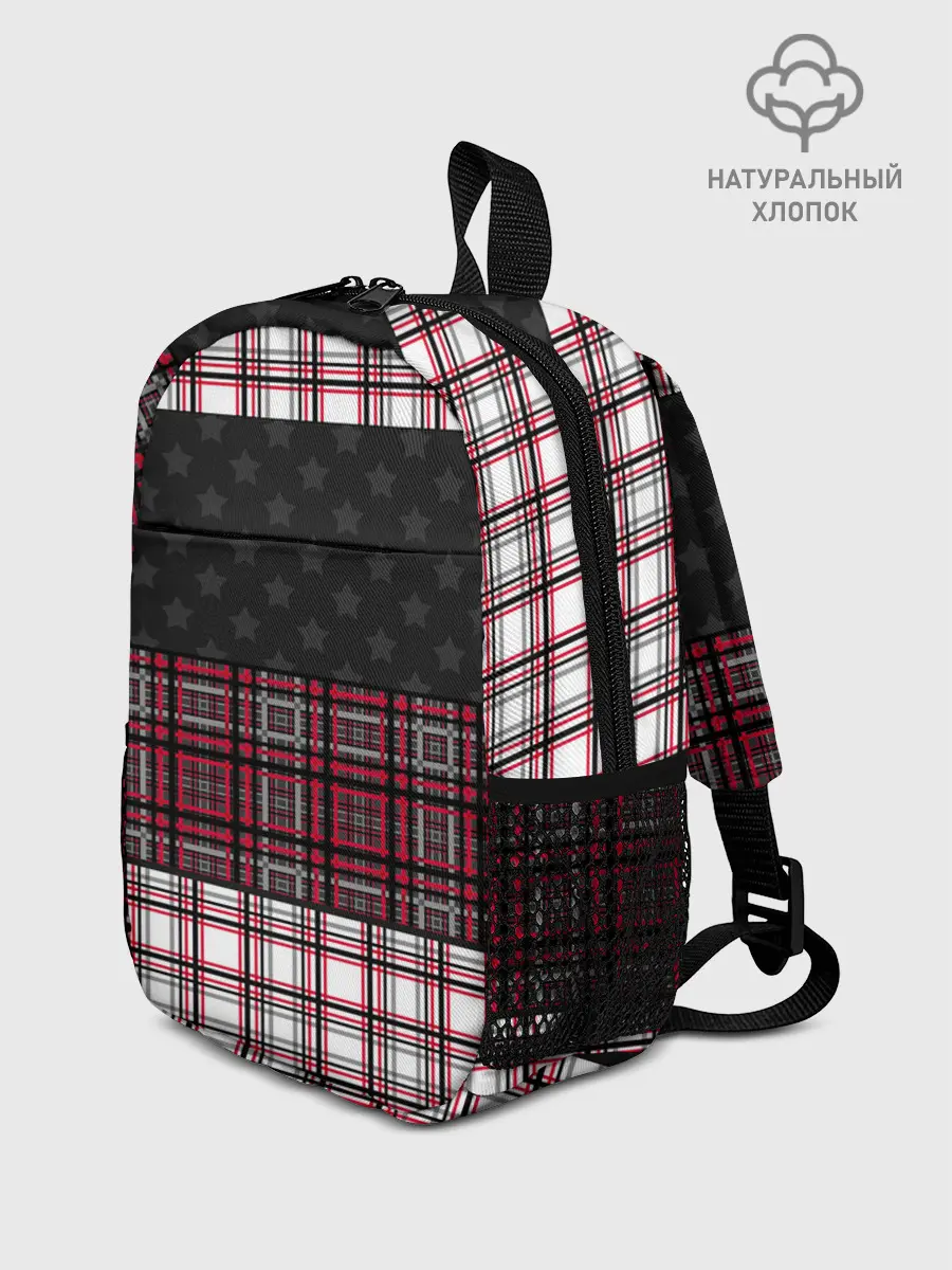 Рюкзак детский / Комбинированный красно-серый