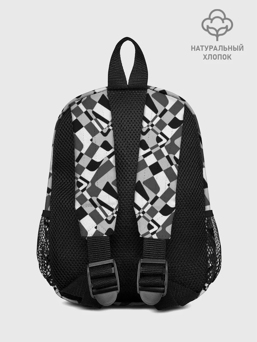 Рюкзак детский / Черно-белый абстрактный узор