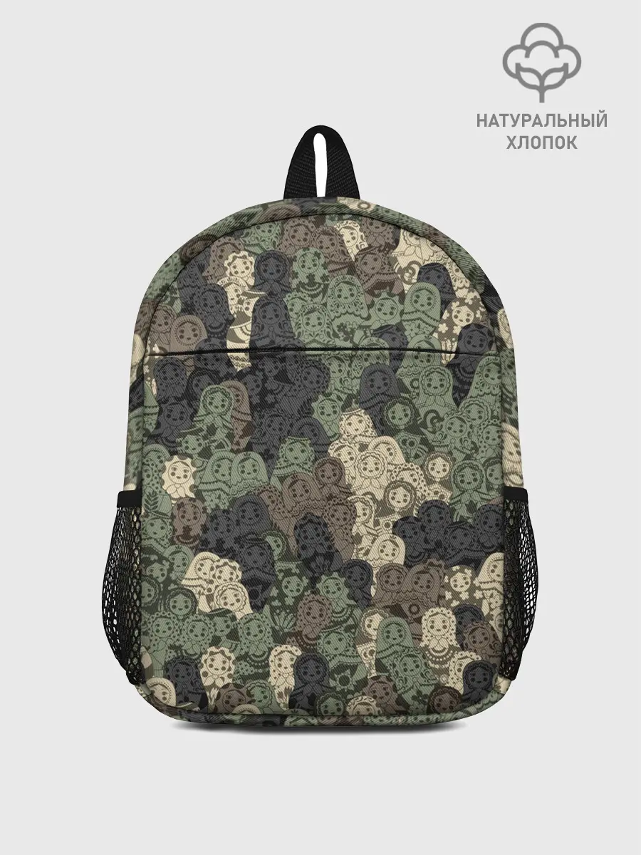 Рюкзак детский / Камуфляж из матрёшек