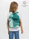 Рюкзак детский / красочный зелёный развод
