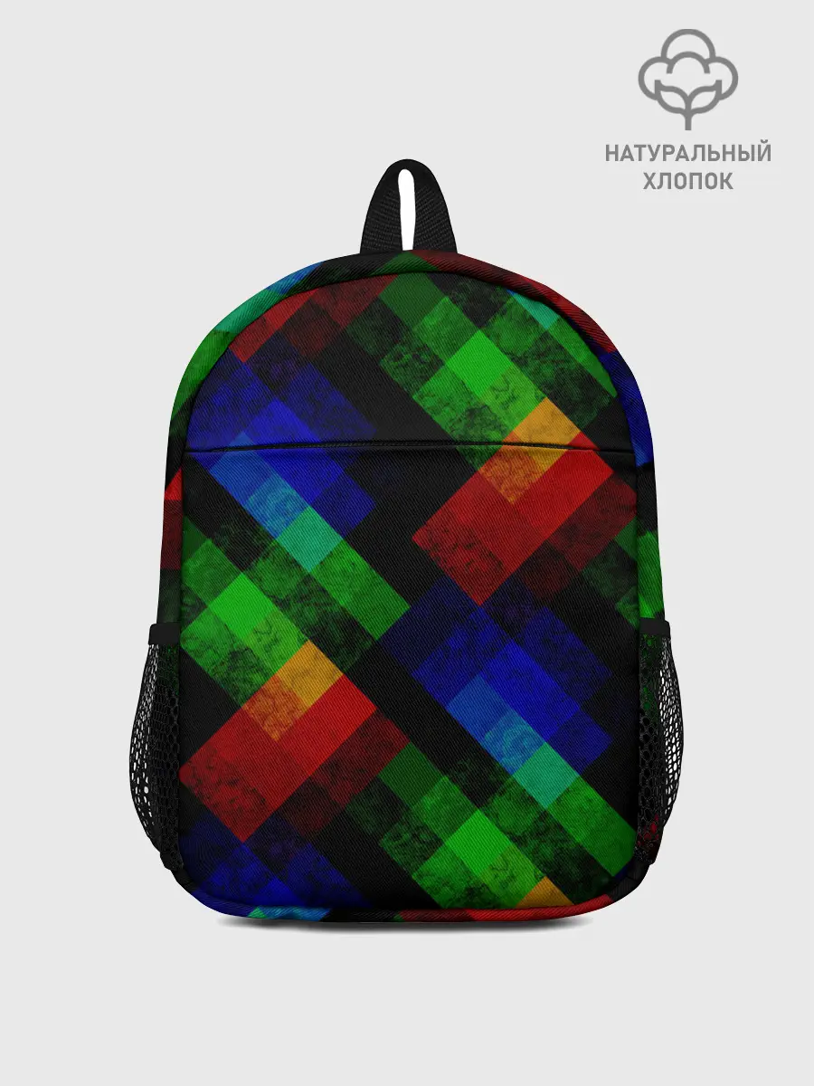 Рюкзак детский / Разноцветный мраморный узор