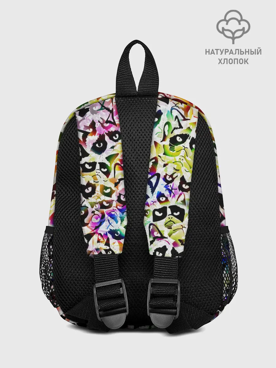 Рюкзак детский / Веселый узор из грустных котов