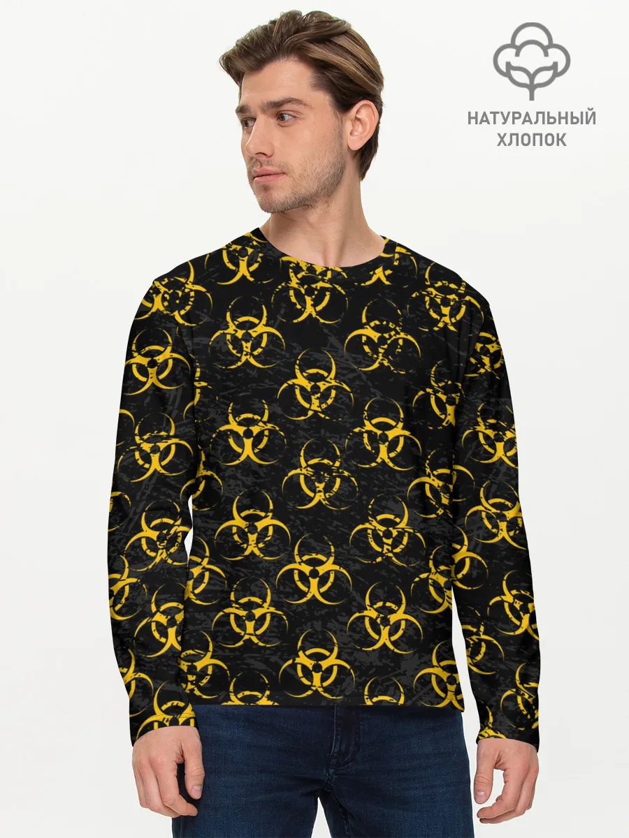 Мужской лонгслив базовый / YELLOW BIOHAZARD