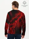 Мужской лонгслив базовый / МОЛНИЯ RED NEON