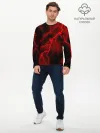 Мужской лонгслив базовый / МОЛНИЯ RED NEON