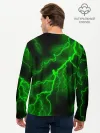 Мужской лонгслив базовый / МОЛНИЯ GREEN NEON