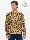 Мужской лонгслив базовый / Леопард