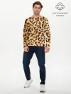 Мужской лонгслив базовый / Леопард