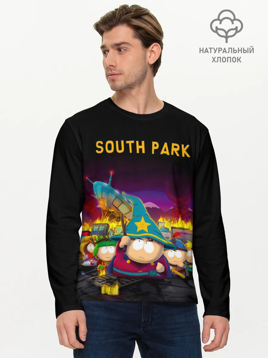 Мужской лонгслив базовый / Южный Парк