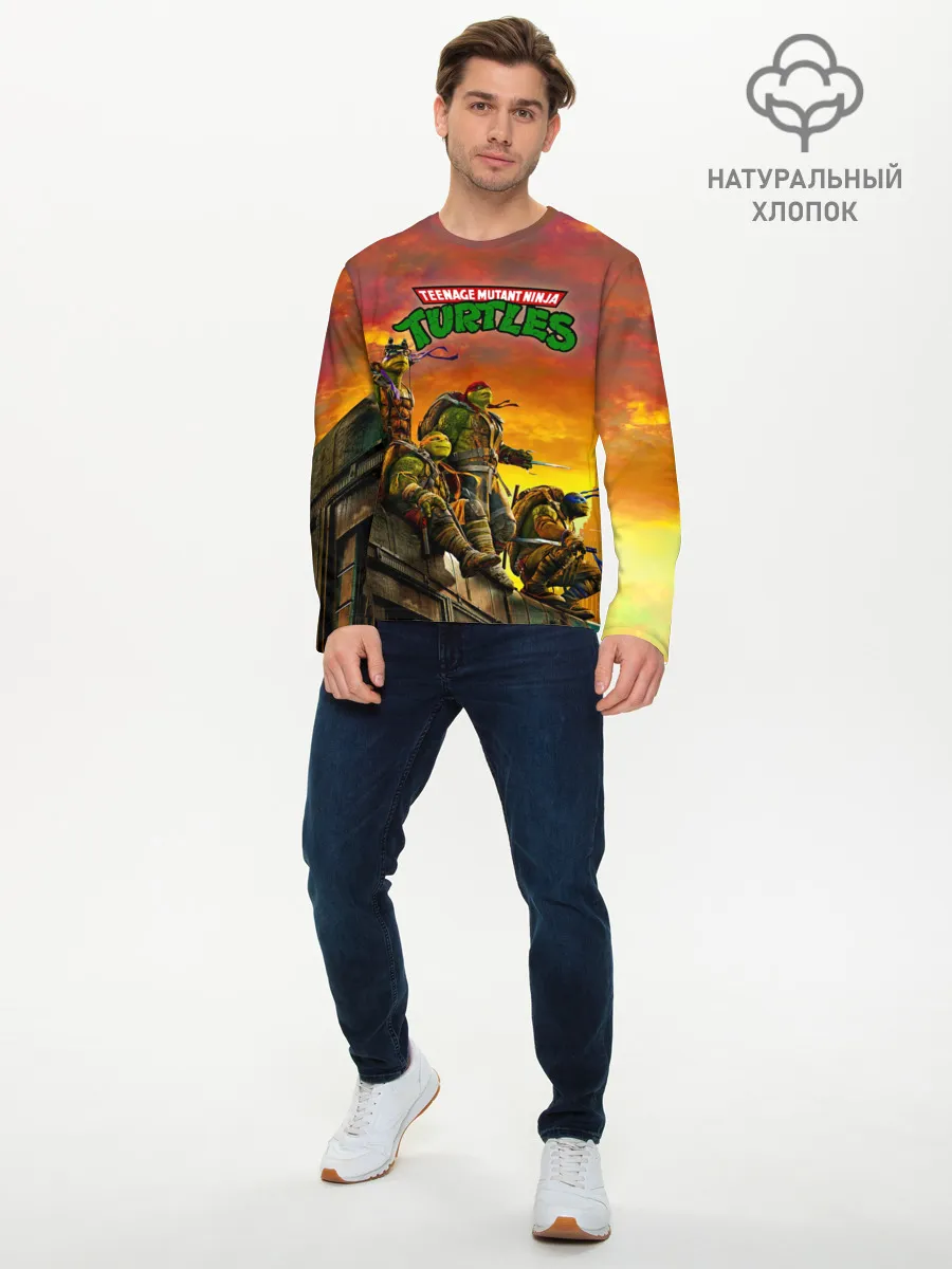 Мужской лонгслив базовый / Черепашки - ниндзя
