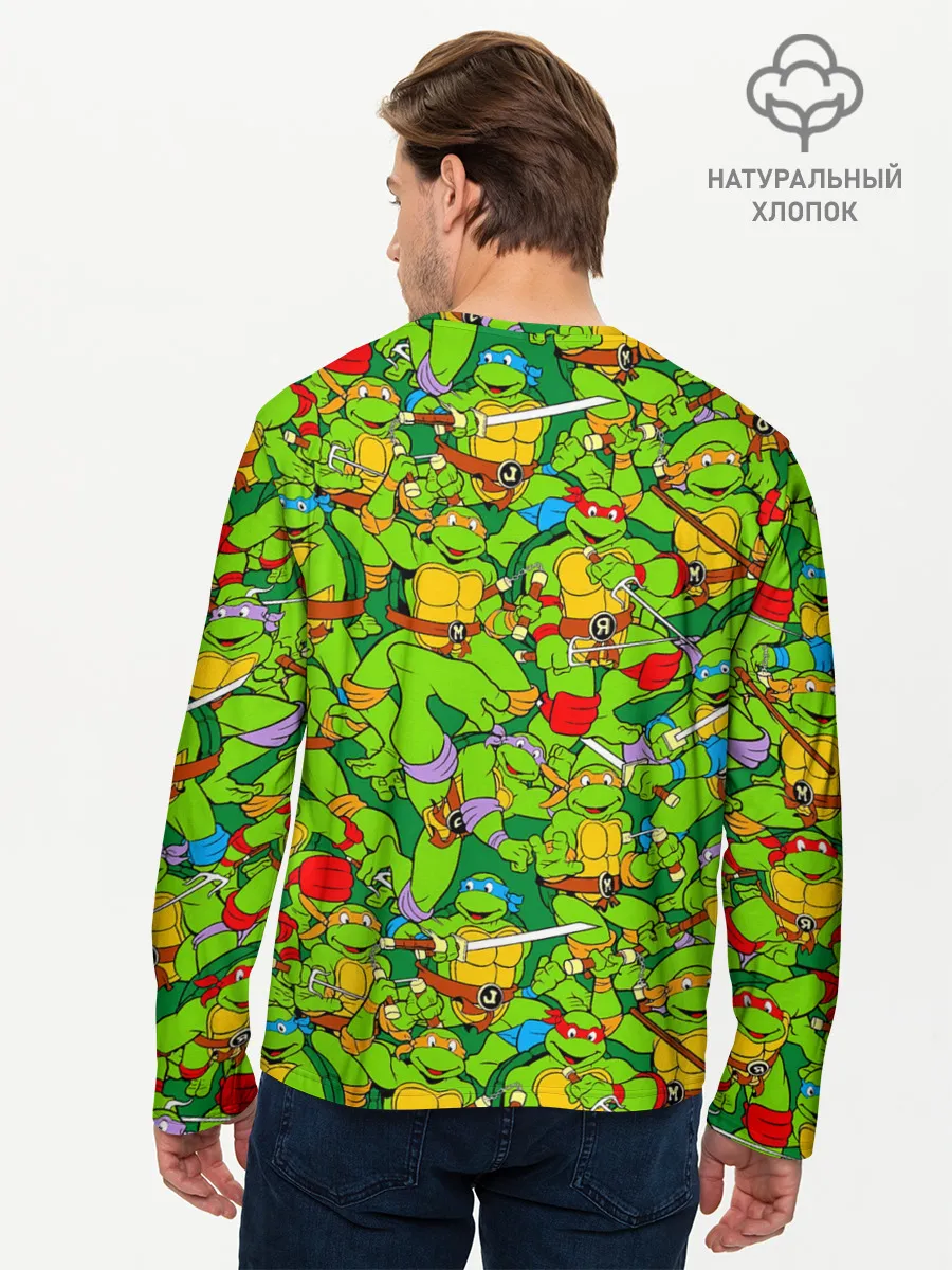 Мужской лонгслив базовый / Черепашки - ниндзя