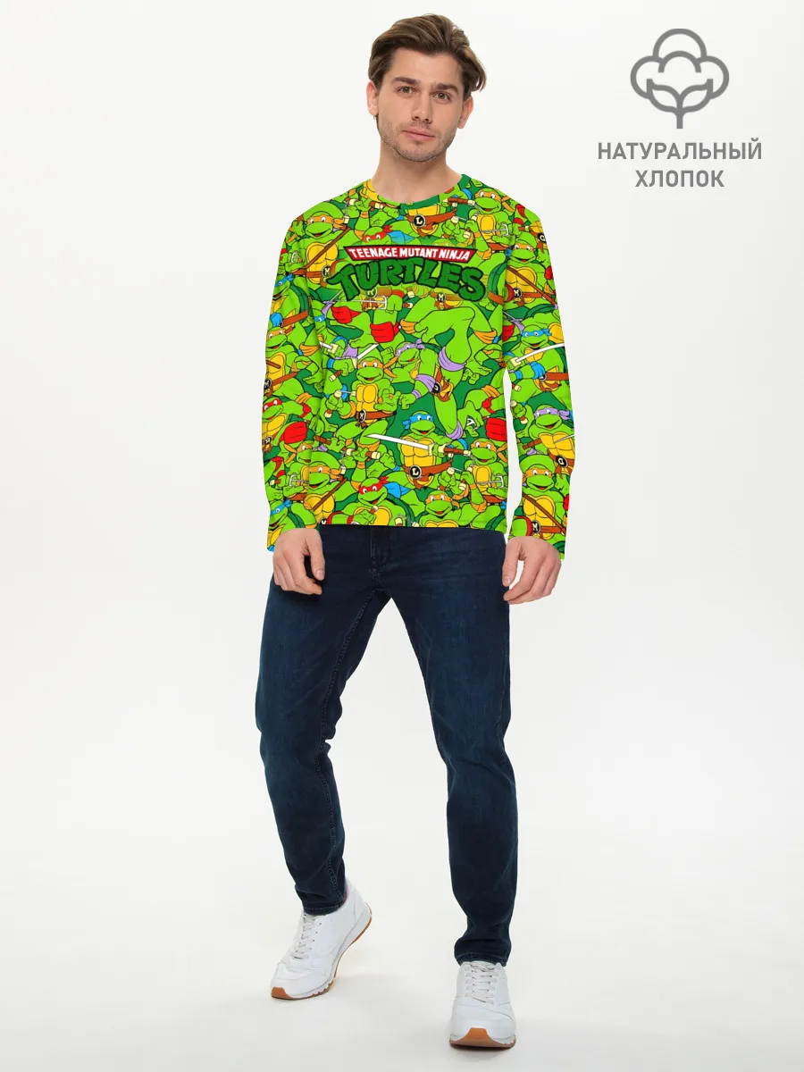 Мужской лонгслив базовый / Черепашки - ниндзя
