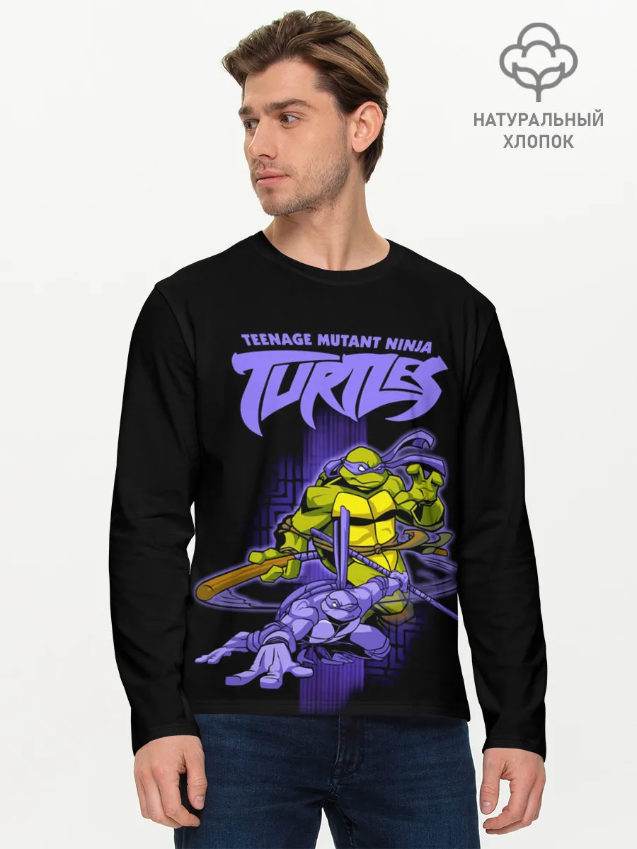 Мужской лонгслив базовый / Черепашки - ниндзя
