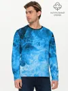 Мужской лонгслив базовый / ОГОНЬ BLUE