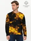 Мужской лонгслив базовый / БРЫЗГИ КРАСКИ NEON