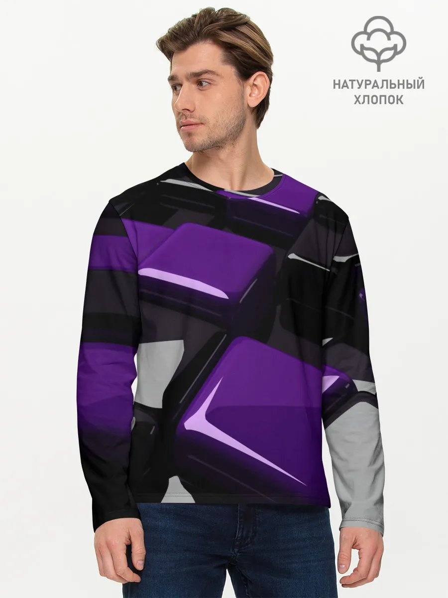 Мужской лонгслив базовый / НЕОНОВАЯ ГЕОМЕТРИЯ