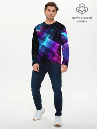 Мужской лонгслив базовый / НЕОНОВАЯ АБСТРАКЦИЯ