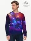 Мужской лонгслив базовый / SPACE ABSTRACT