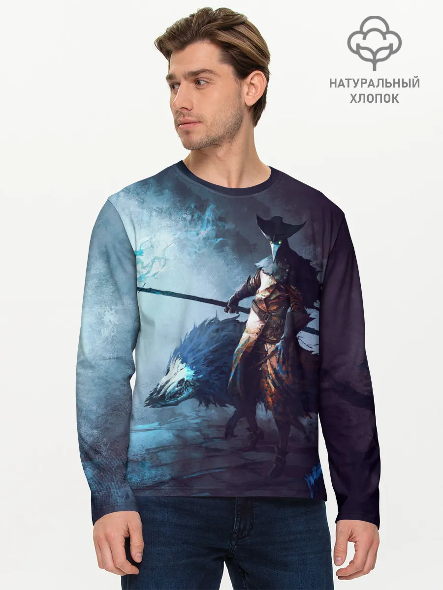 Мужской лонгслив базовый / Plague Doctor painting