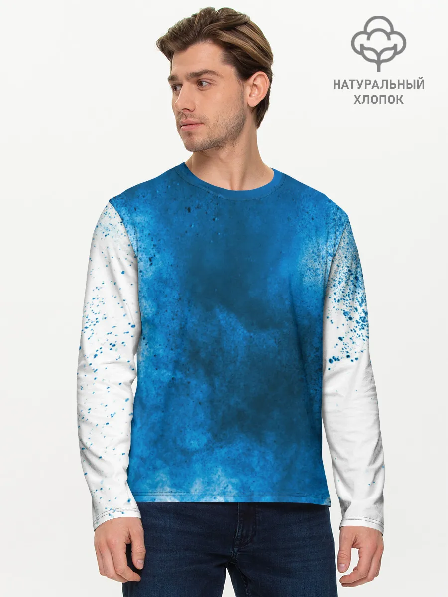 Мужской лонгслив базовый / СИНИЙ ДЫМ