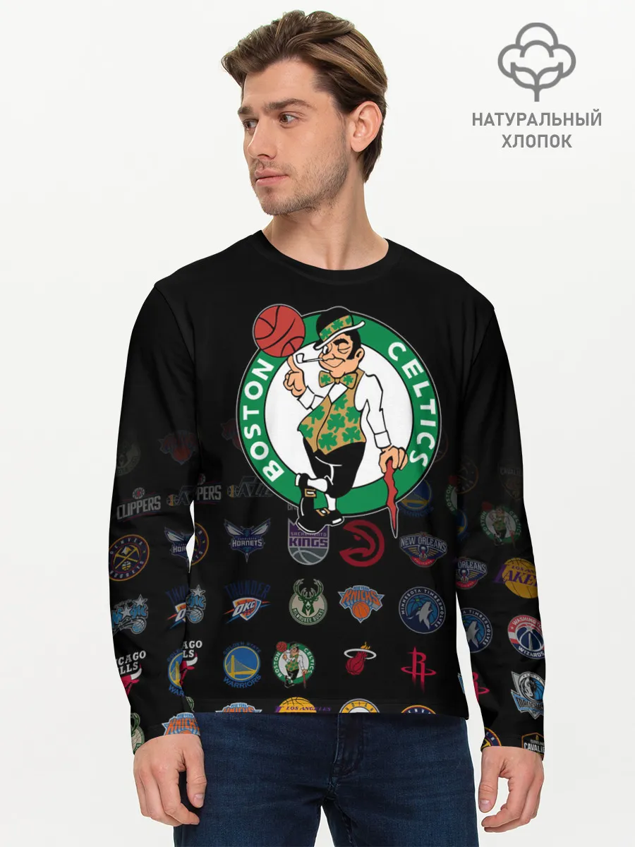 Мужской лонгслив базовый / Boston Celtics