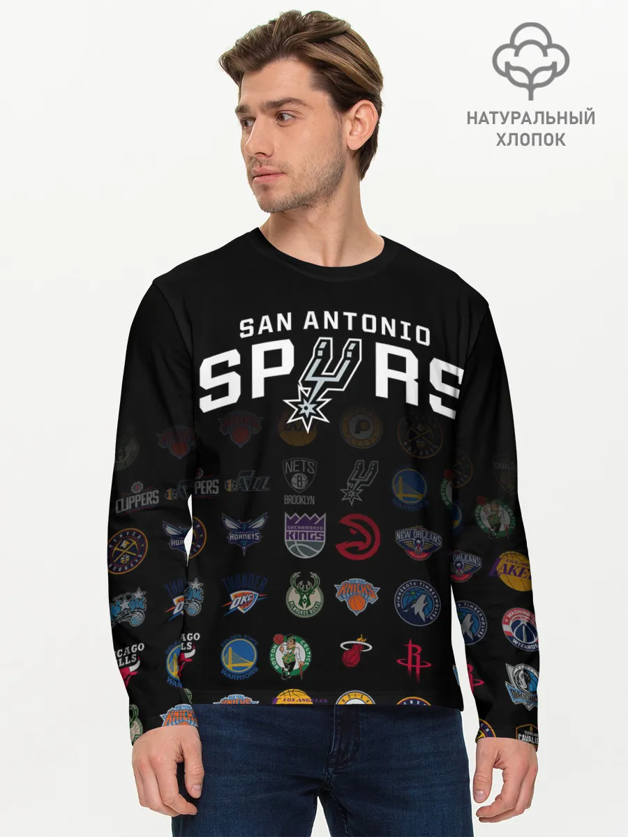 Мужской лонгслив базовый / San Antonio Spurs