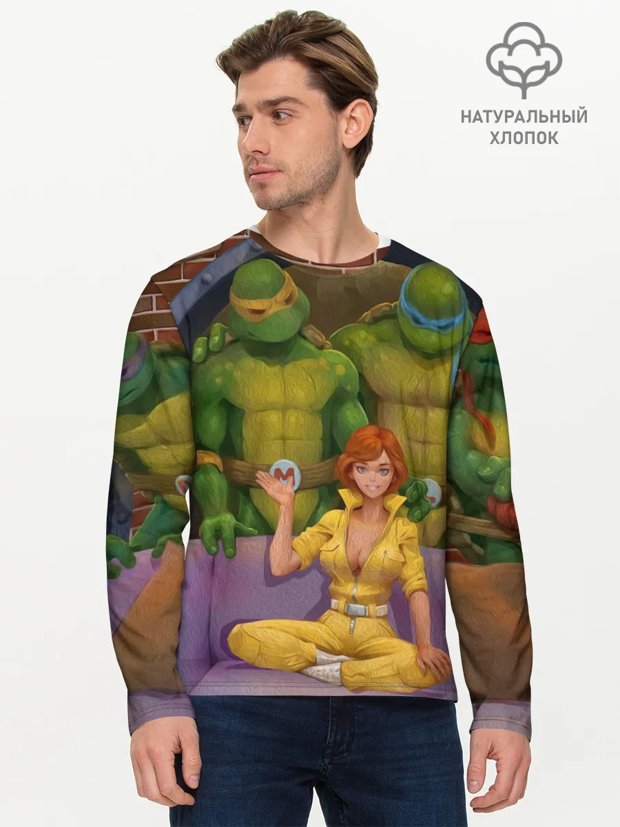 Мужской лонгслив базовый / ЧЕРЕПАШКИХАБ