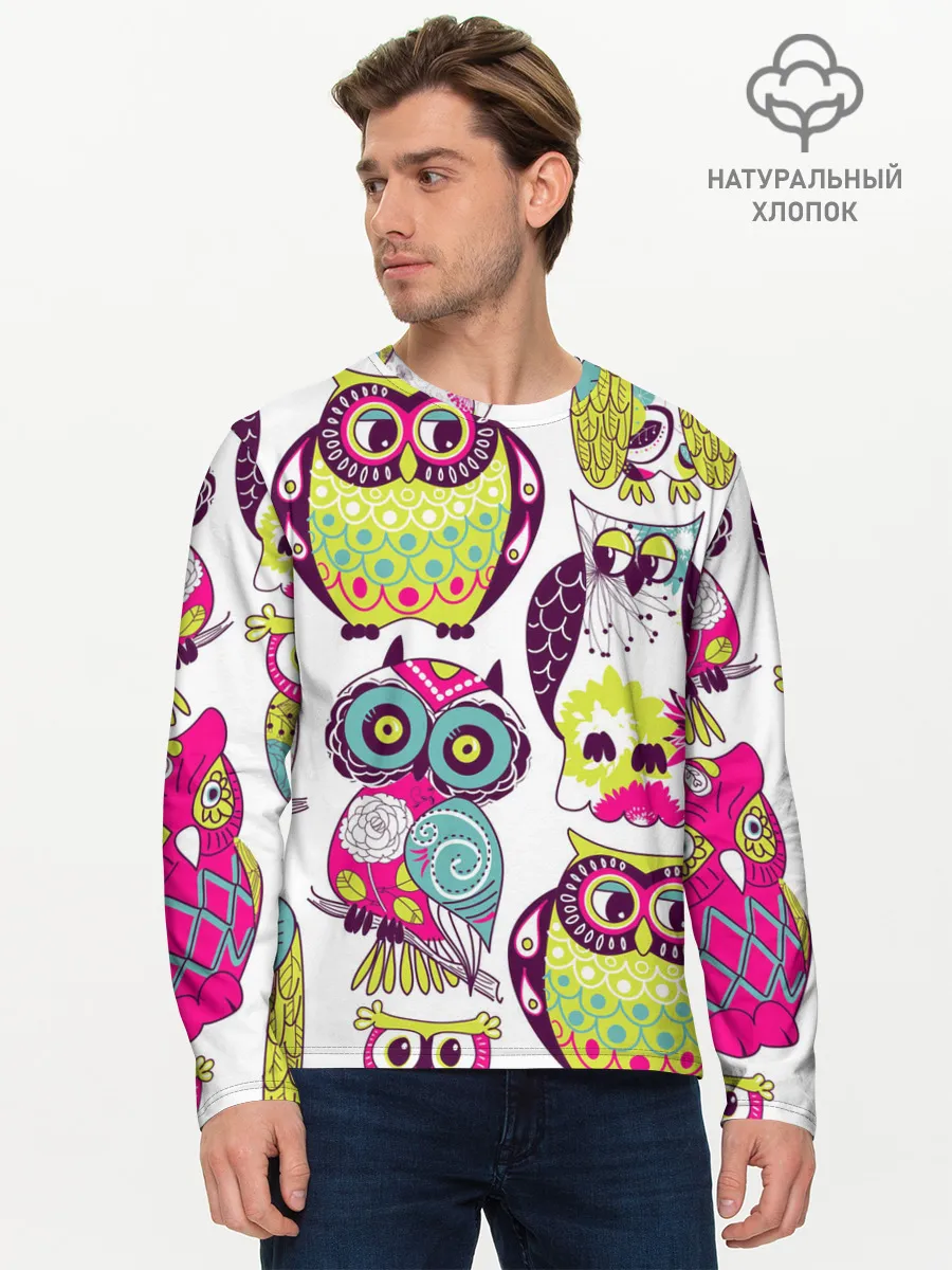 Мужской лонгслив базовый / МУДРЫЕ СОВЫ | WISE OWLS