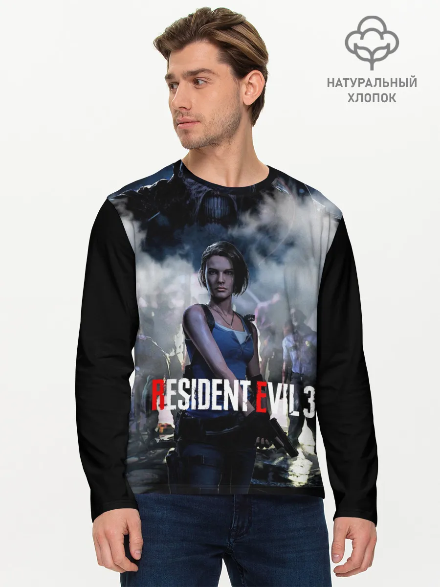 Мужской лонгслив базовый / RESIDENT EVIL 3.