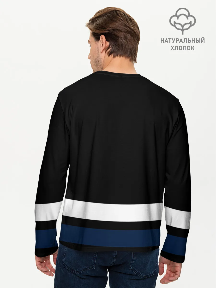 Мужской лонгслив базовый / Эдмонтон Ойлерз