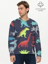 Мужской лонгслив базовый / Динозавры