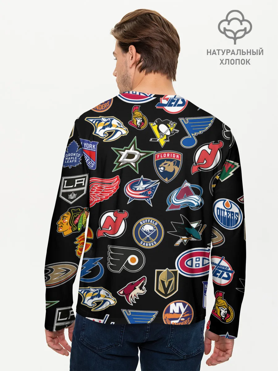 Мужской лонгслив базовый / NBA PATTERN