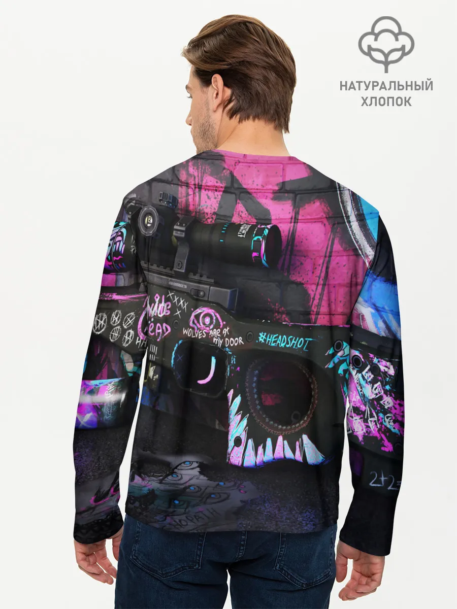 Мужской лонгслив базовый / CS GO:НЕОНУАР