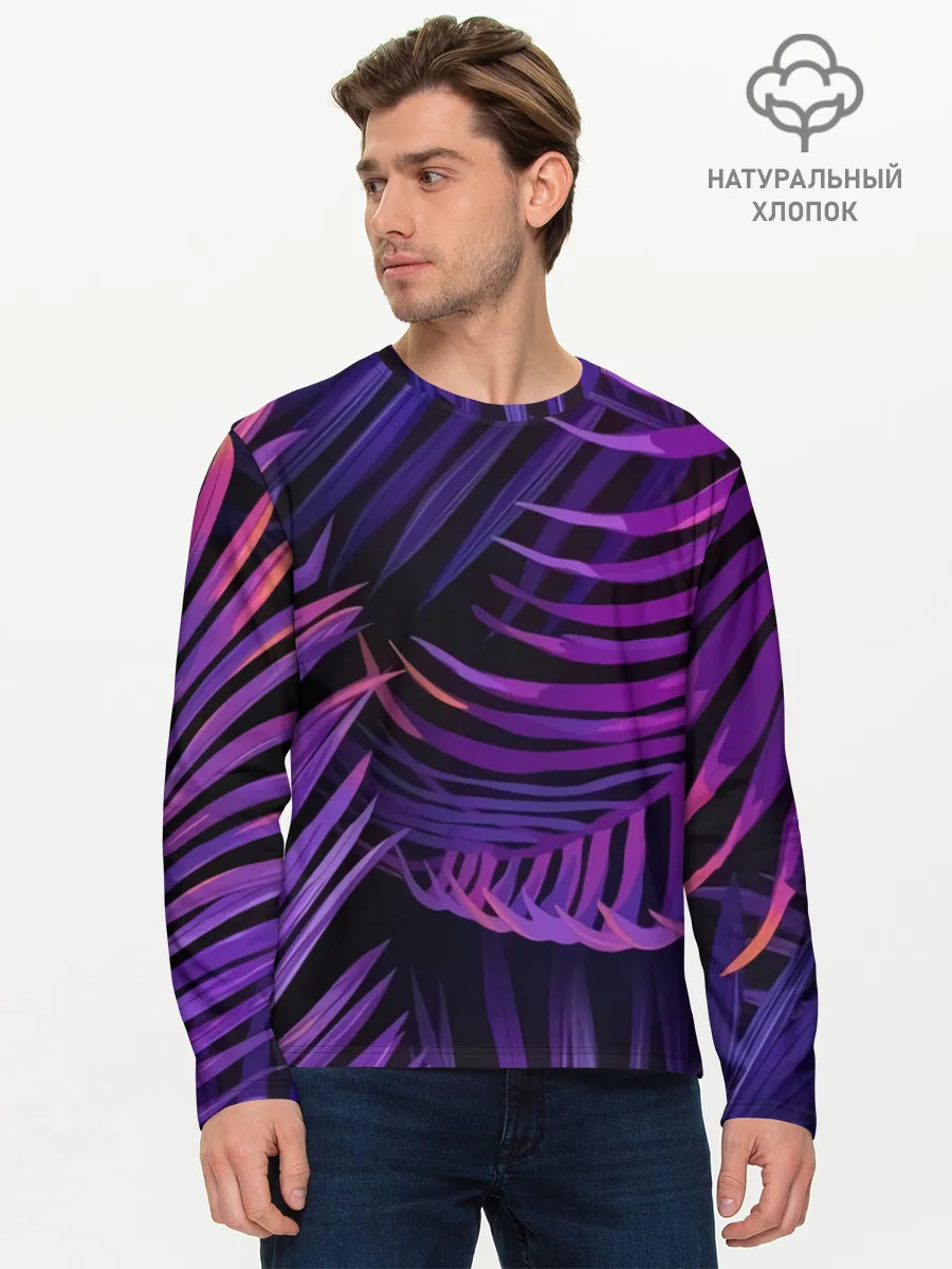 Мужской лонгслив базовый / Тропики