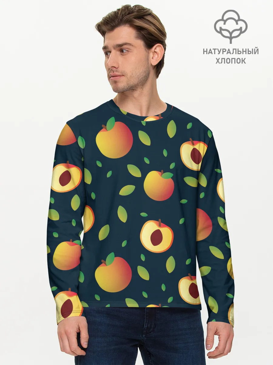 Мужской лонгслив базовый / Фруктовый арт