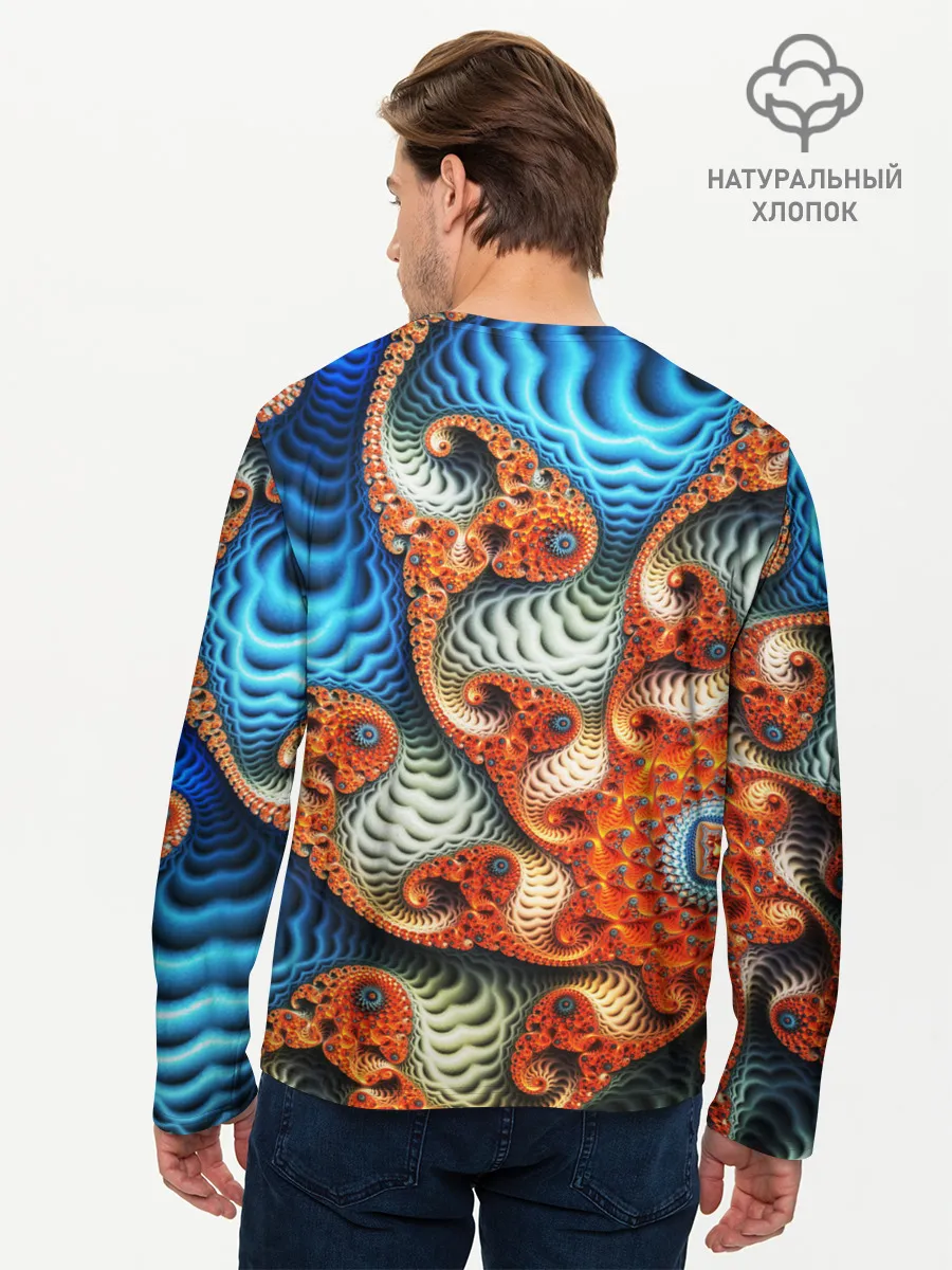 Мужской лонгслив базовый / Fractal illusion