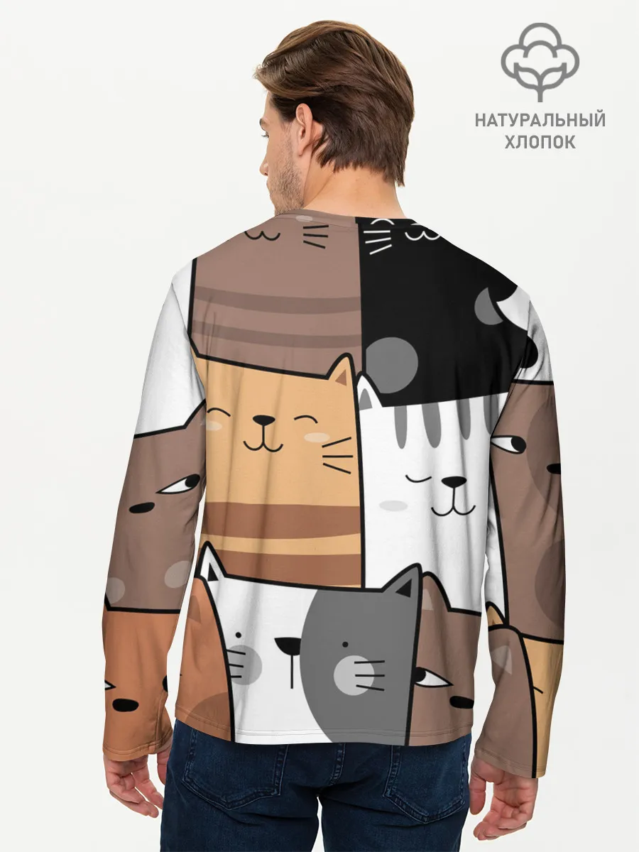 Мужской лонгслив базовый / КОТЕЙКИ | ПАТТЕРН