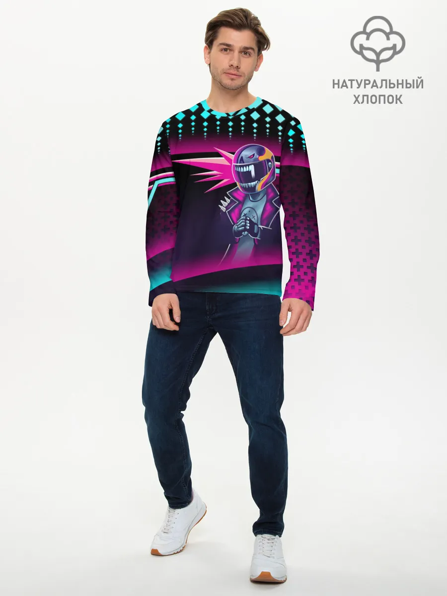 Мужской лонгслив базовый / НЕОНОВЫЙ ГОНЩИК