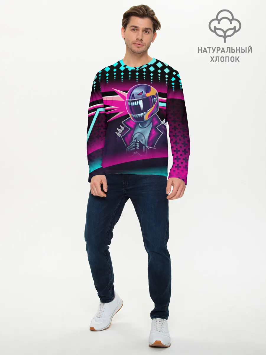 Мужской лонгслив базовый / НЕОНОВЫЙ ГОНЩИК