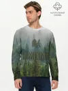 Мужской лонгслив базовый / Лес мой храм