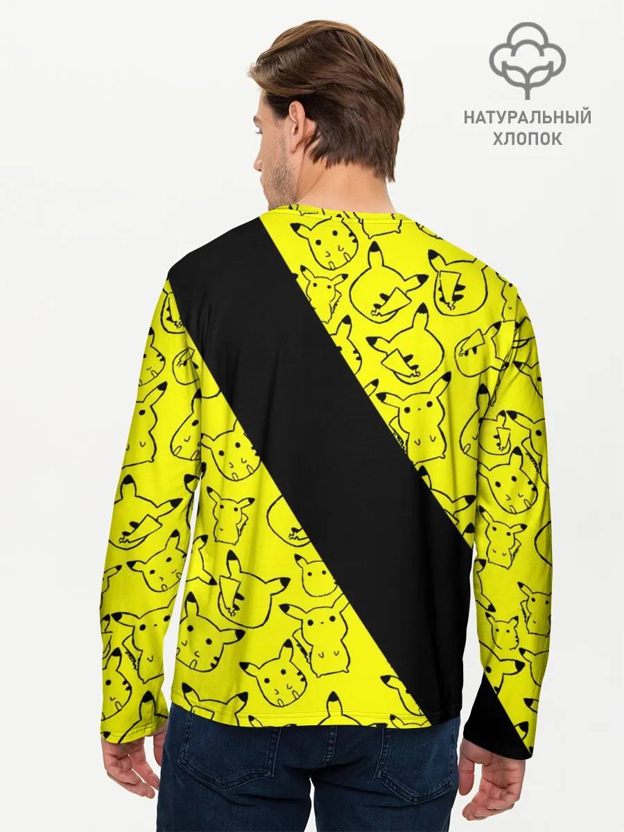 Мужской лонгслив базовый / Пикачу