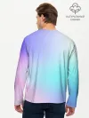 Мужской лонгслив базовый / небесно голубой градиентный
