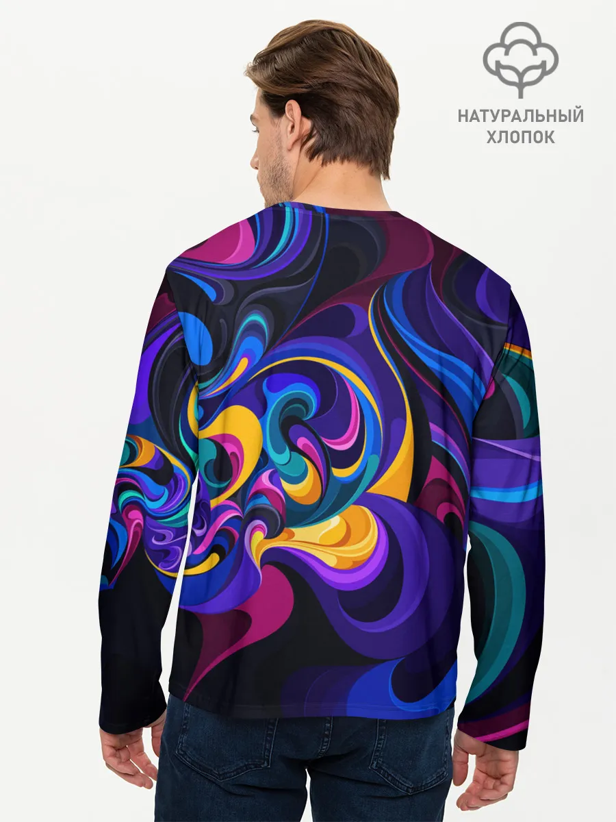 Мужской лонгслив базовый / ABSTRACT COLOR
