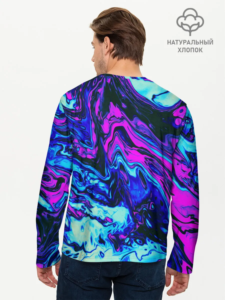 Мужской лонгслив базовый / DIGITAL ABSTRACT