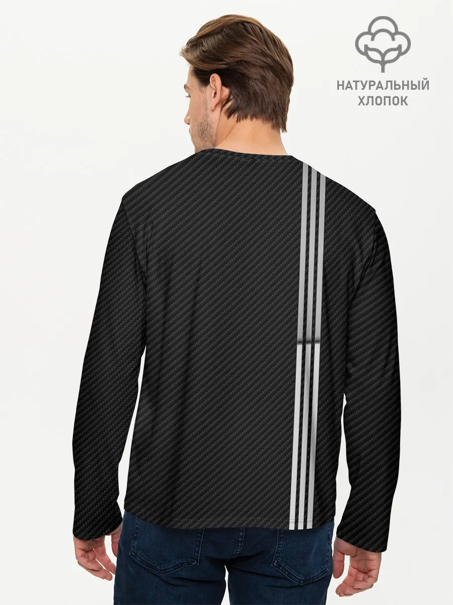 Мужской лонгслив базовый / Mercedes Carbon