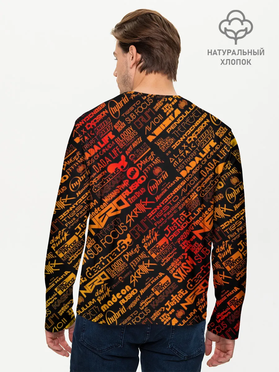 Мужской лонгслив базовый / Музыкальные бренды