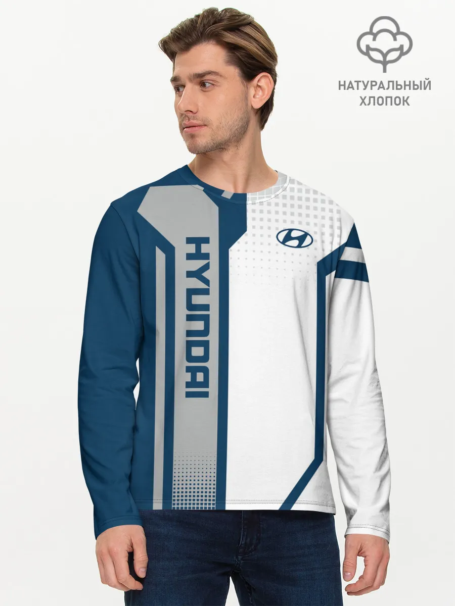 Мужской лонгслив базовый / Hyundai Driver team