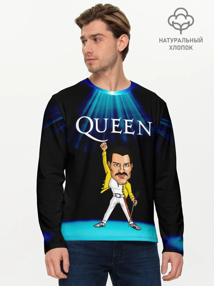 Мужской лонгслив базовый / Фреди Меркури