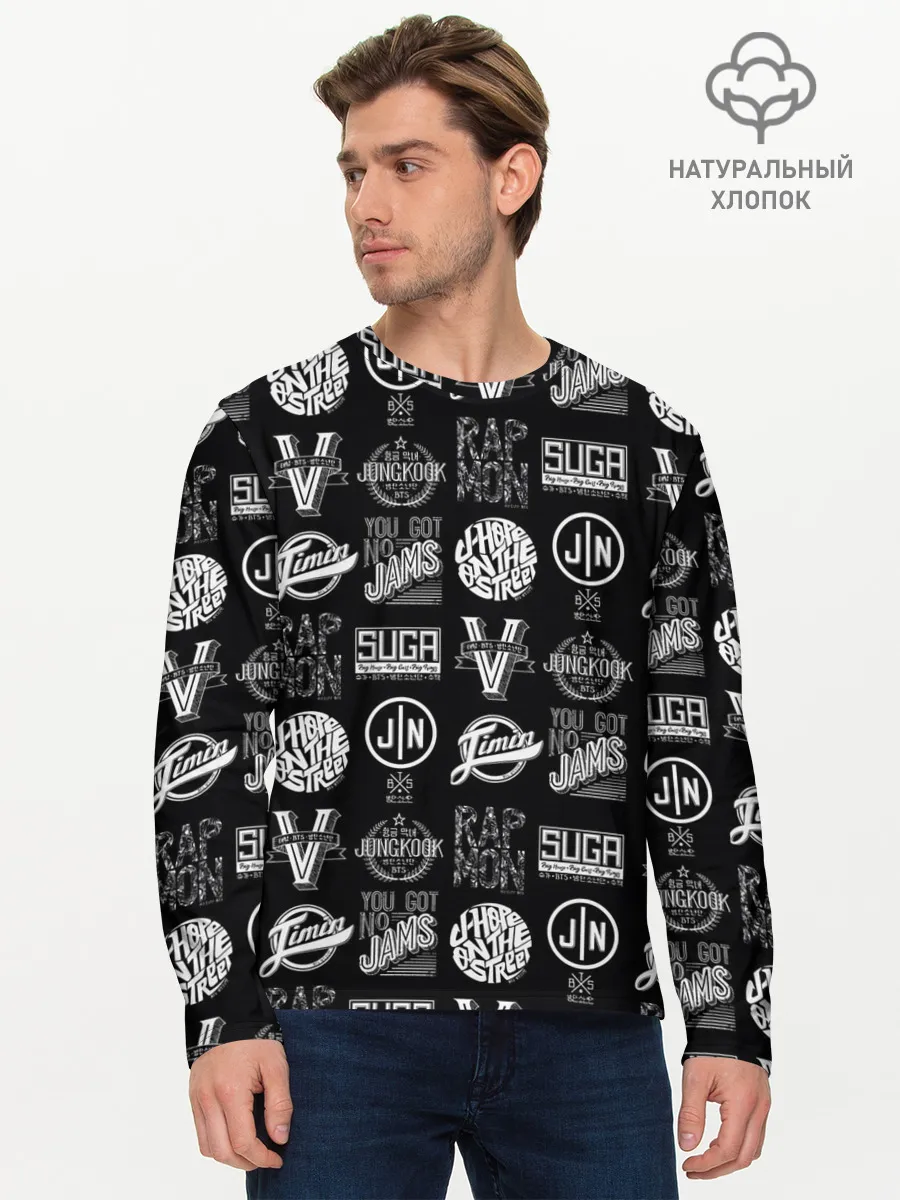Мужской лонгслив базовый / BTS