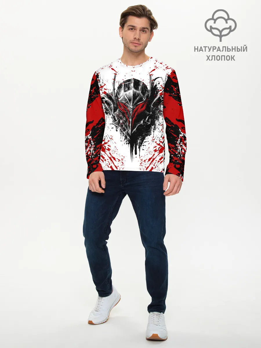 Мужской лонгслив базовый / БЕРСЕРК ЧЁРНАЯ МАСКА / BERSERK BLACK MASK